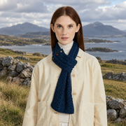 Ballina Aran Buttoned Atlantic Loop Scarf