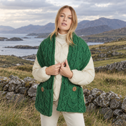 Moy Green Aran Pocket Scarf