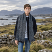 Kinard Charcoal Aran Scarf