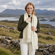 Kinard Natural Aran Scarf