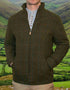 Donegal Wool Tweed Walking Jacket - Olive Overcheck