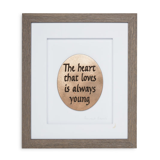 Wild Goose The heart that loves is always young Framed Wall Plaque