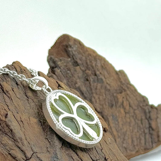 Shamrock Connemara Marble Pendant