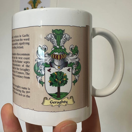 Personalized Family Crest Mug from Ireland