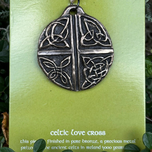 Celtic Love Cross Bronze Decoration