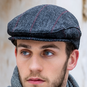 Traditional Flat Cap Blue Plaid
