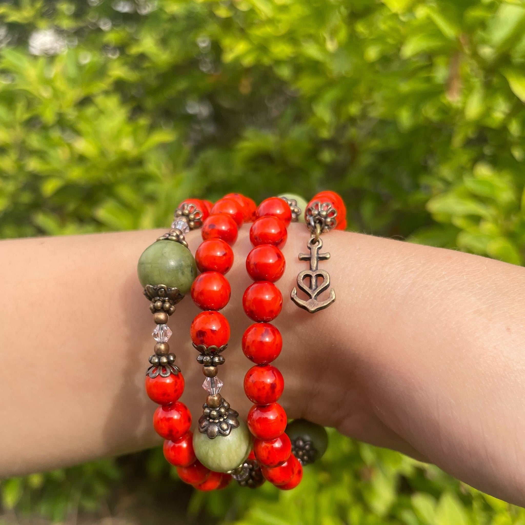 Cardinal Red Rosary Bracelet