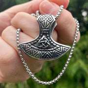 Viking Axe Stainless Steel Pendant Necklace