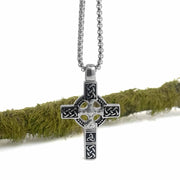 Celtic Cross Necklace Double Sided Stainless Steel