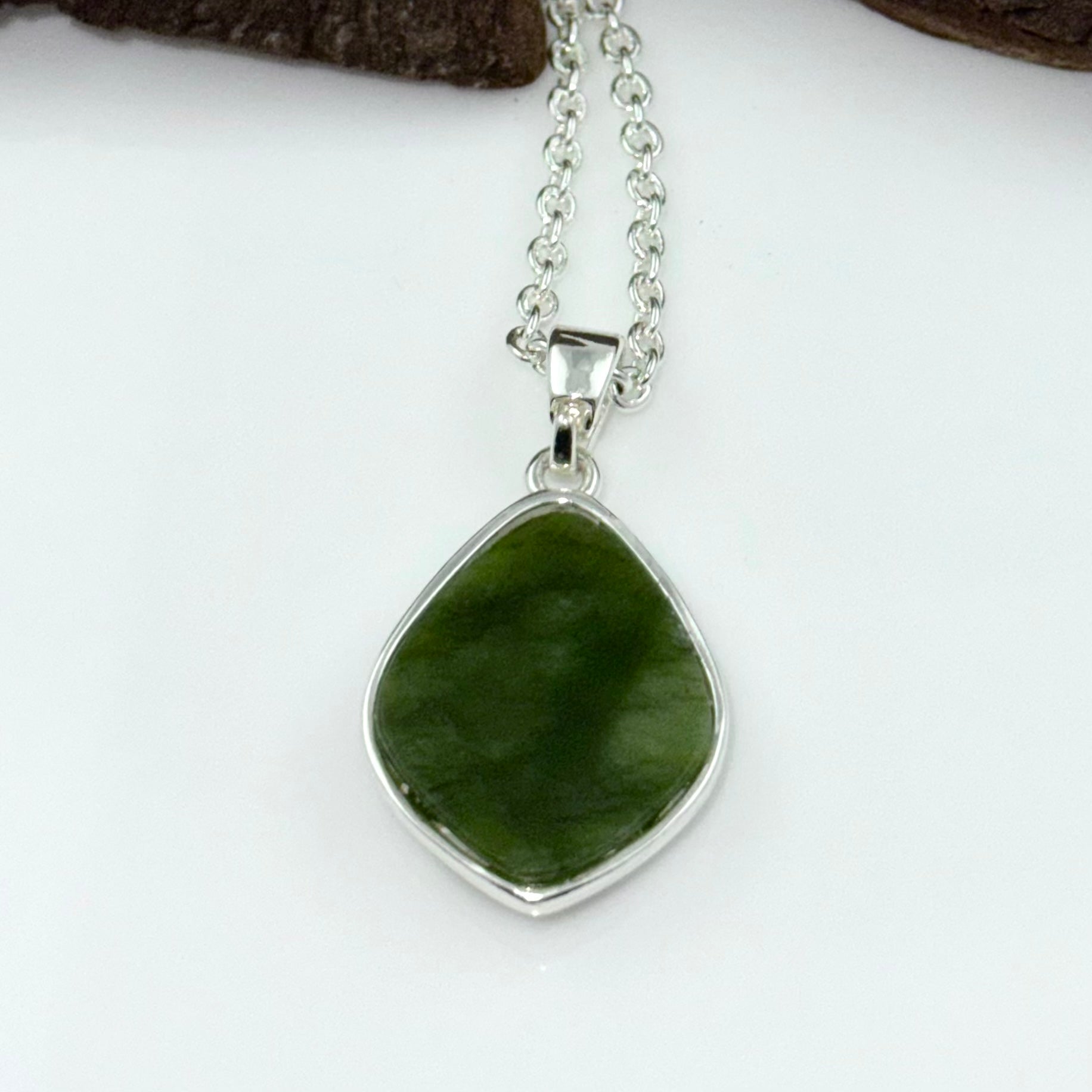 Connemara Marble Necklace Silver Plated
