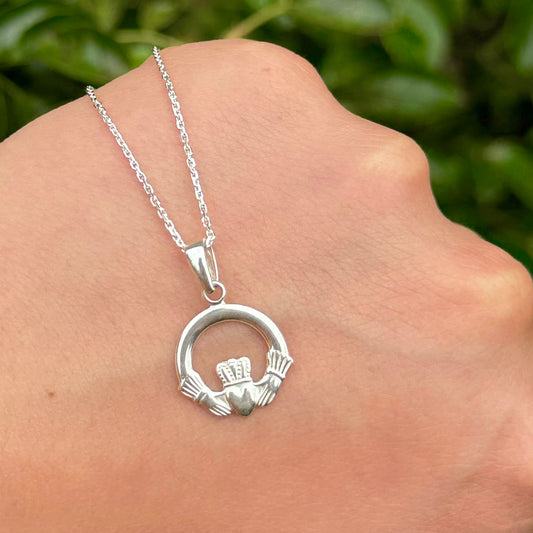 Claddagh Necklace in Sterling Silver