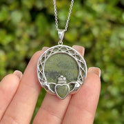 Large Claddagh Connemara Marble Necklace