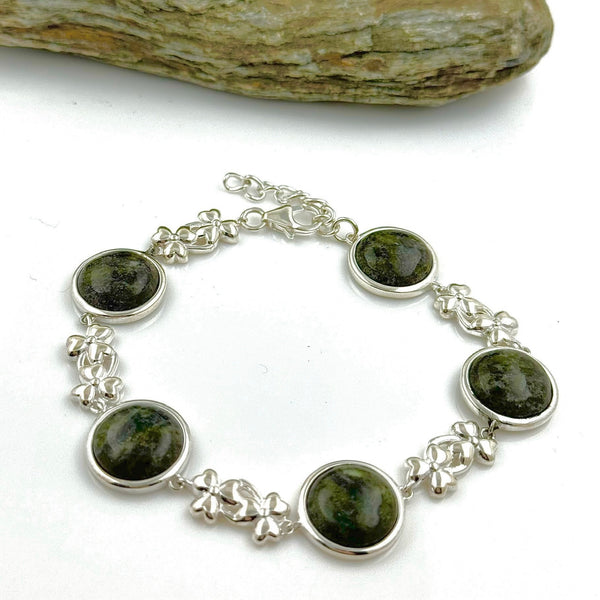 Connemara Marble Shamrock Bracelet