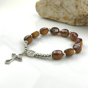 Wooden  Rosary Bracelet Saints Of Ireland
