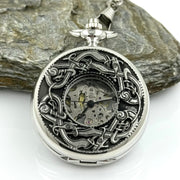 Mullingar Pewter Mechanical Pocket Watch with Kells Design