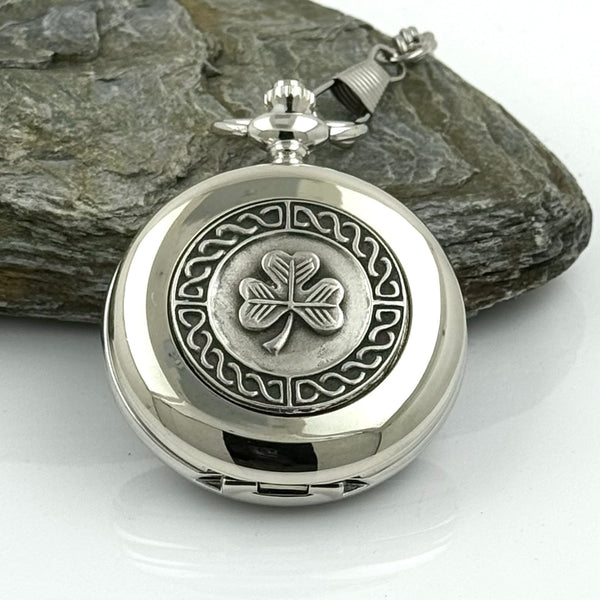 Pocket Watch With Shamrock