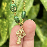 An Paidrín Beag - Rosary Bracelet from Ireland with Shamrocks