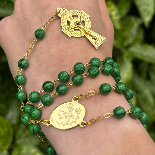 Shamrock Rosary Beads