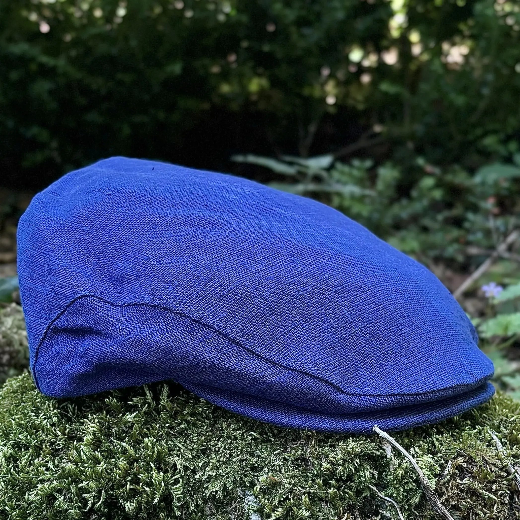 Blue Linen Cap