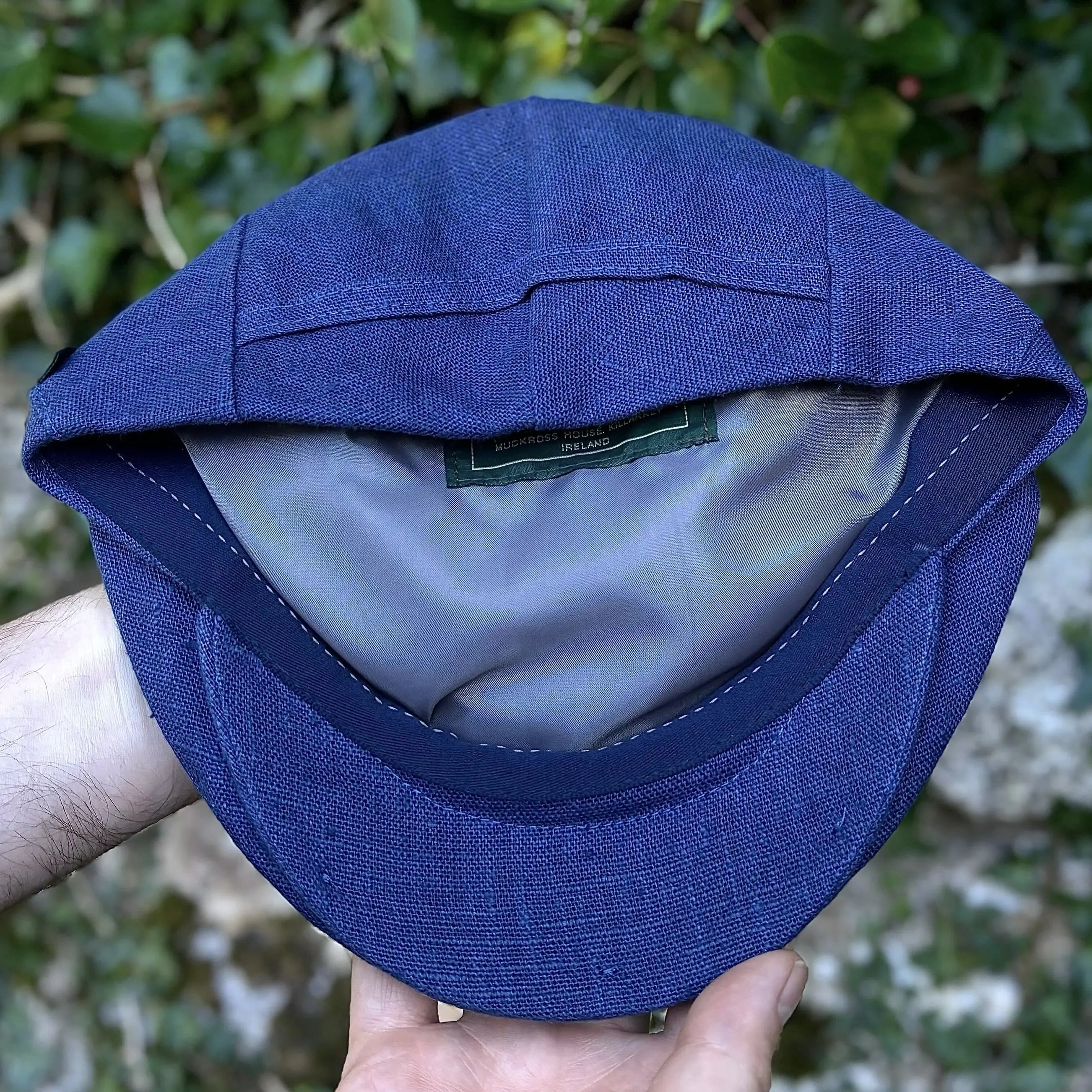 Blue Linen Cap