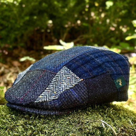 Tweed Patchwork Flat Cap