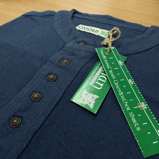 Navy Blue Irish Grandfather Shirt