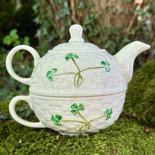 Belleek Classic Shamrock Tea For One