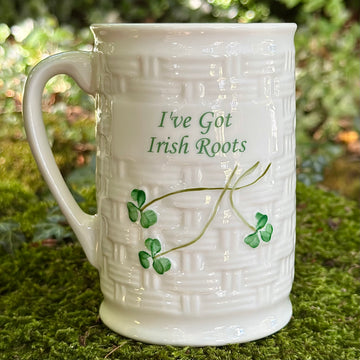Belleek I've Got Irish Roots Mug