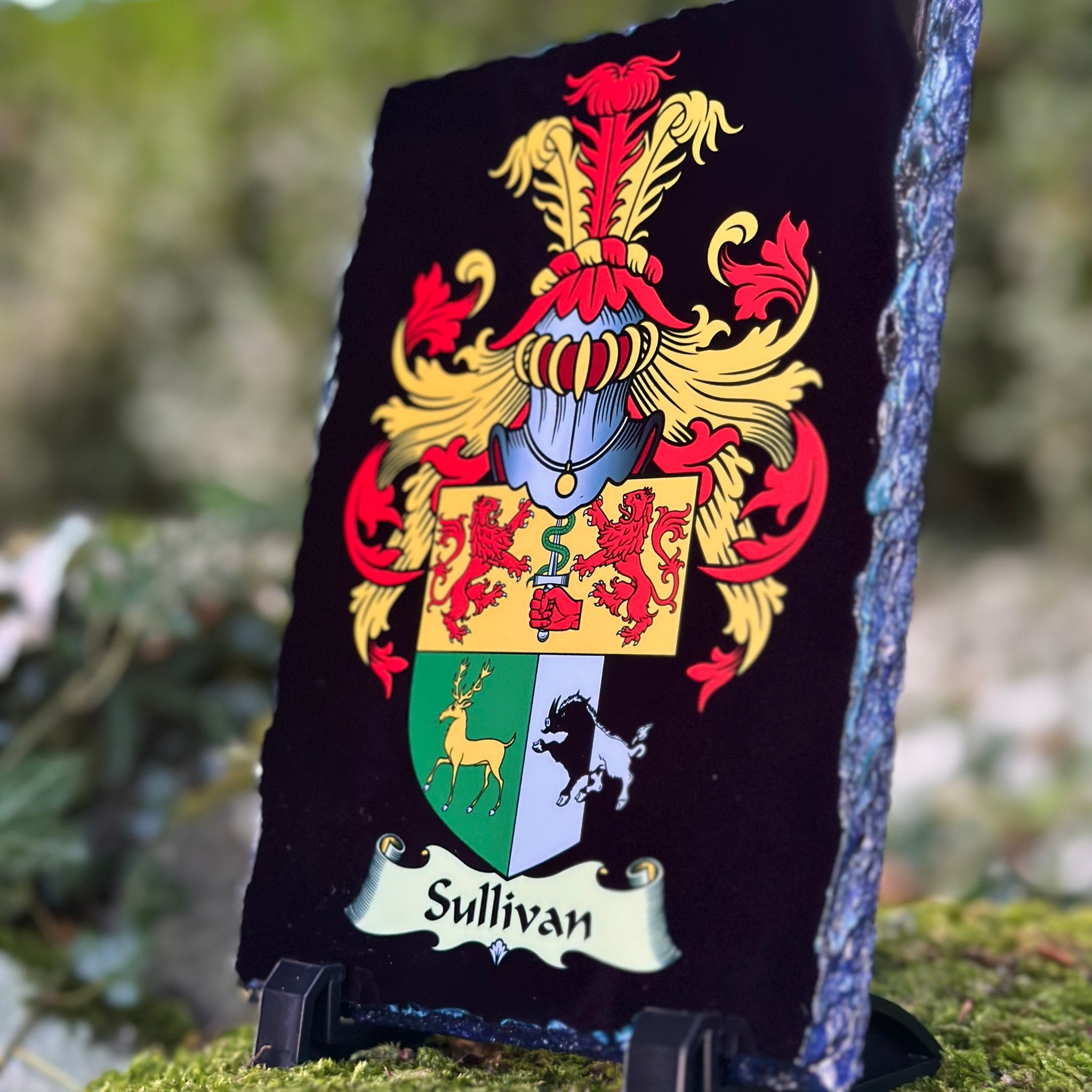 Family Crest Shield on Slate