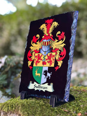 Family Crest Shield on Slate