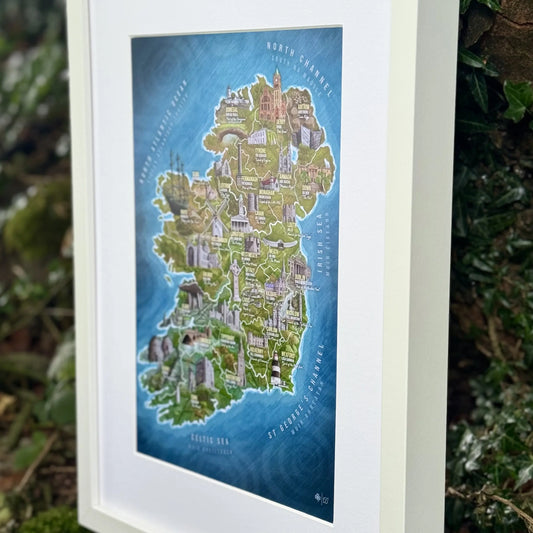 Ireland Map Detailed Illustration