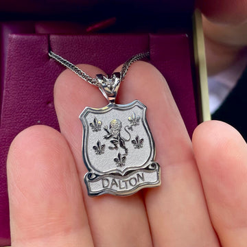 Family Crest Jewelry Shield Necklace