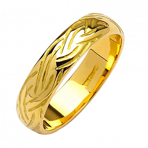 Irish Gold Wedding Ring - Livia - 10K Gold - Medium Dome