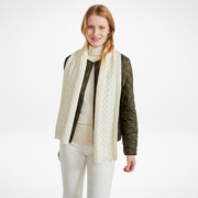 Kilconnell Plaited Aran Natural Scarf
