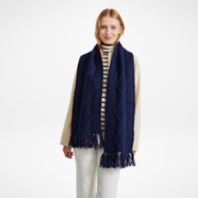 Kinard Navy Aran Scarf