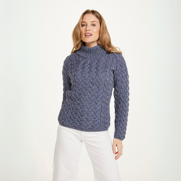 Knightstown Ladies Aran Denim Crew Sweater
