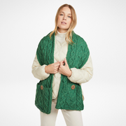 Moy Green Aran Pocket Scarf