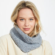 Newport Aran Light Blue Cable Snood