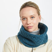 Newport Aran Turquoise Cable Snood