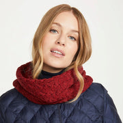 Newport Aran Red Cable Snood