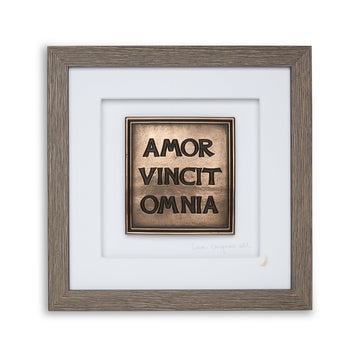 Amor Vincit Omnia (Love Conquers All) Framed Wall Plaque