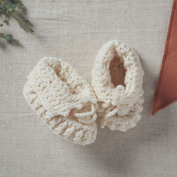 Baby Aran Wool Booties