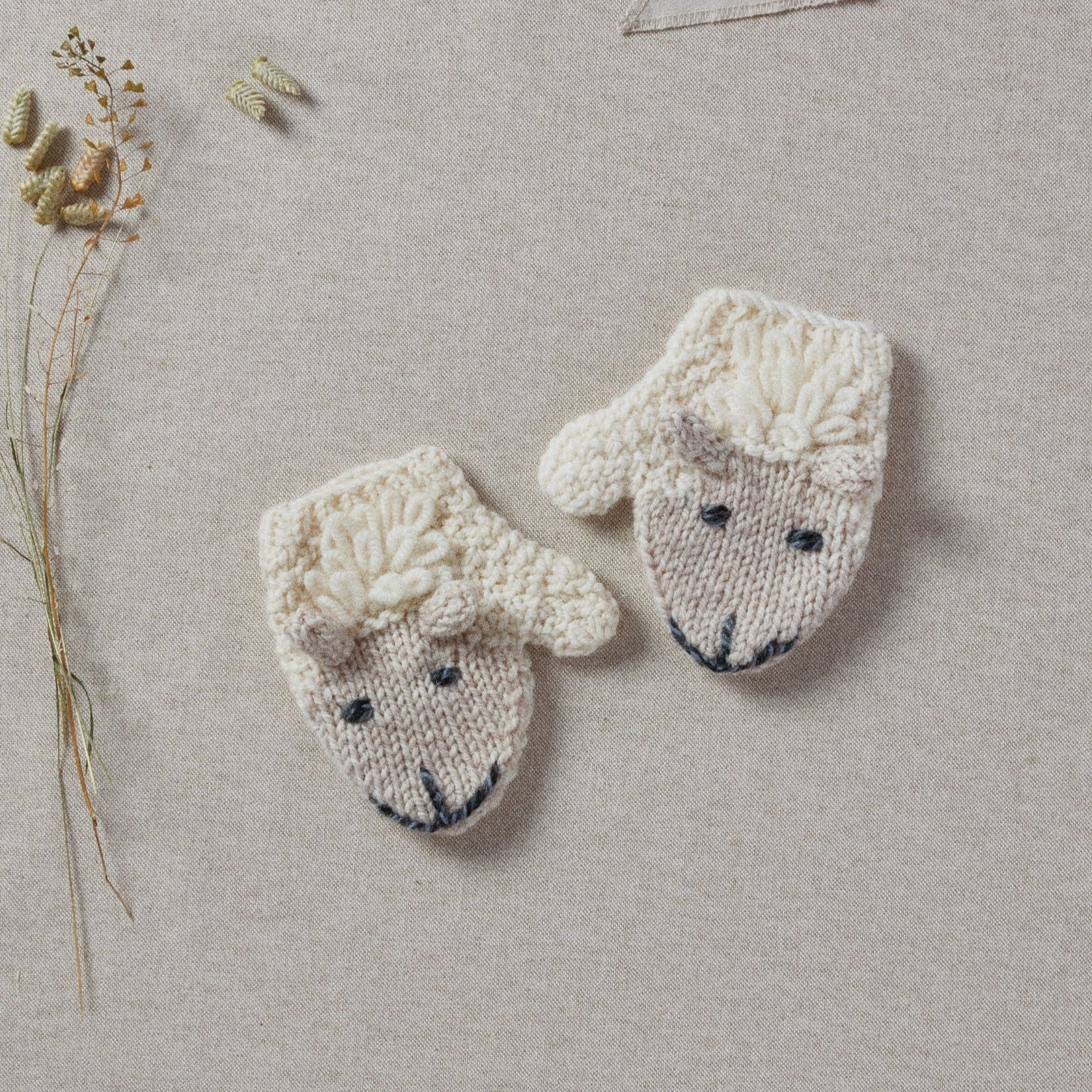 Shepley Baby Aran Wool Mittens
