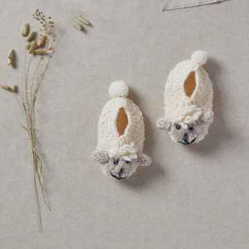 Shepley Baby Aran Wool Booties