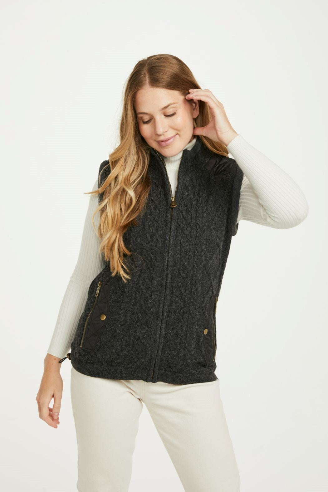 Castlehill Ladies Gilet with Fleece Collar