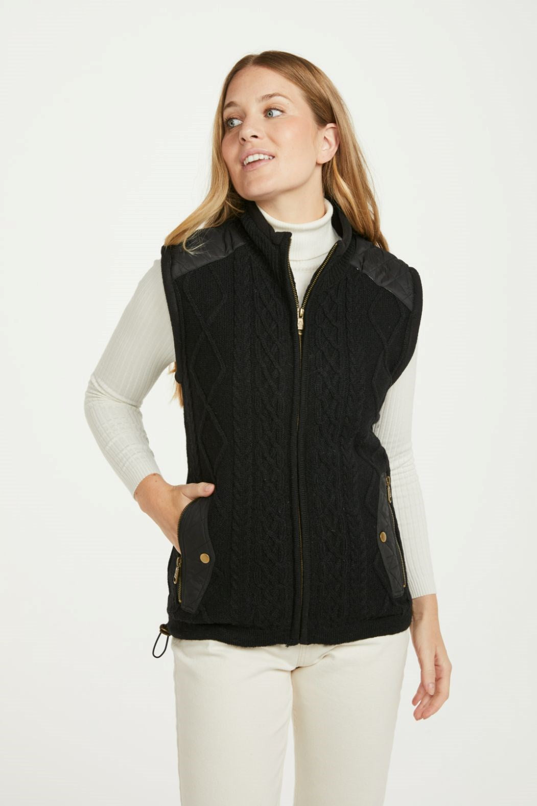 Castlehill Ladies Gilet with Fleece Collar