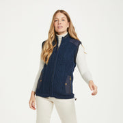 Castlehill Navy Ladies Gilet with Fleece Collar