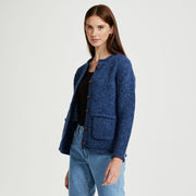 Avondale Ladies Tweed Navy Cardigan