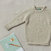 Brackloon Óg Children's Roll Neck Raglan Crew - Cream