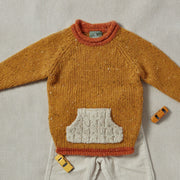 Gréine Children’s Roll Neck with Pocket - Sunglow